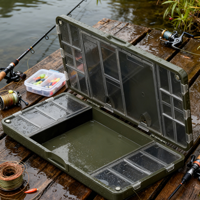 Fishing Lure Kit - Large Capacity Hard PVC Tackle Box,