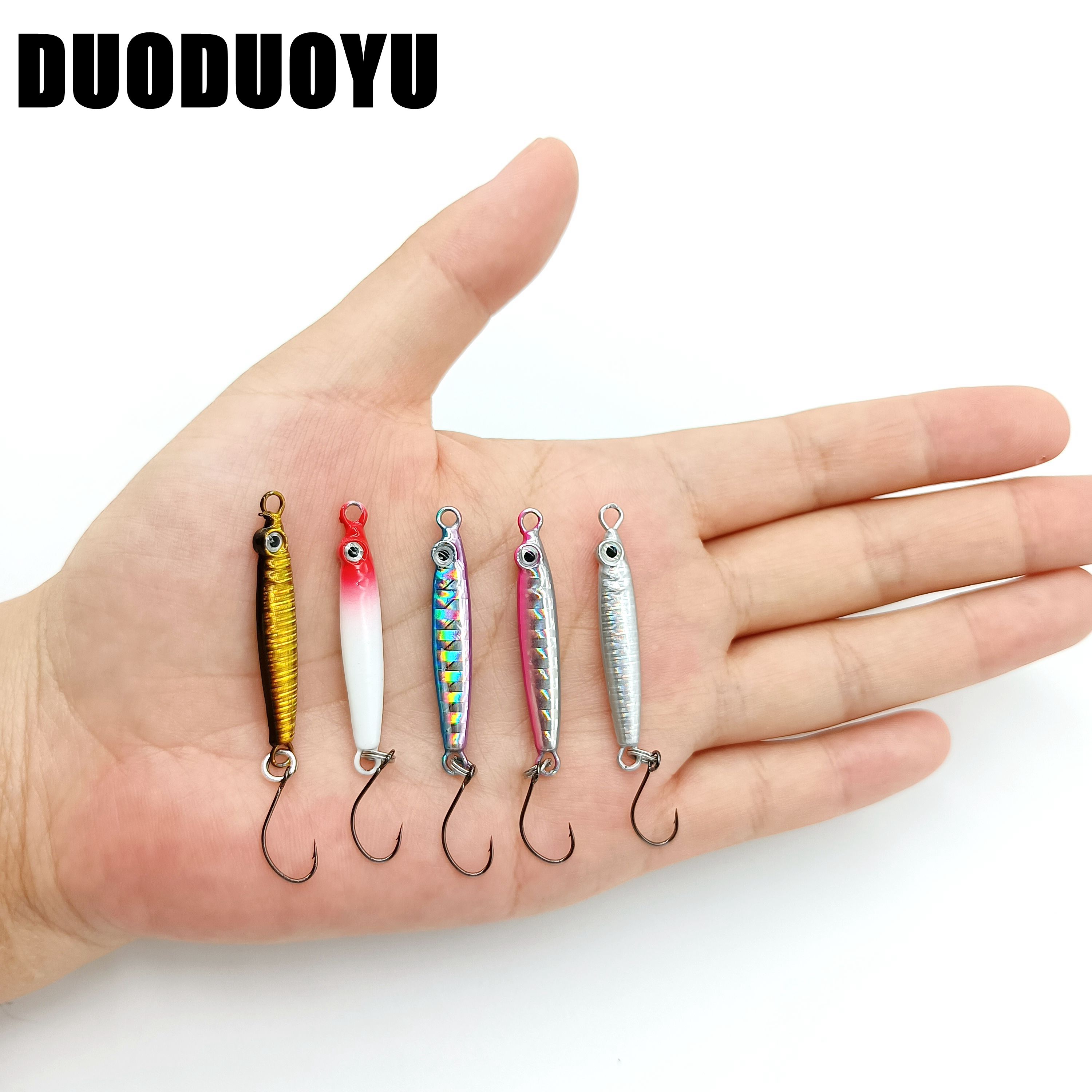 Fishing Lure Soft Plastic - DUODUOYU 5PCS Mini Metal Jig Fishing