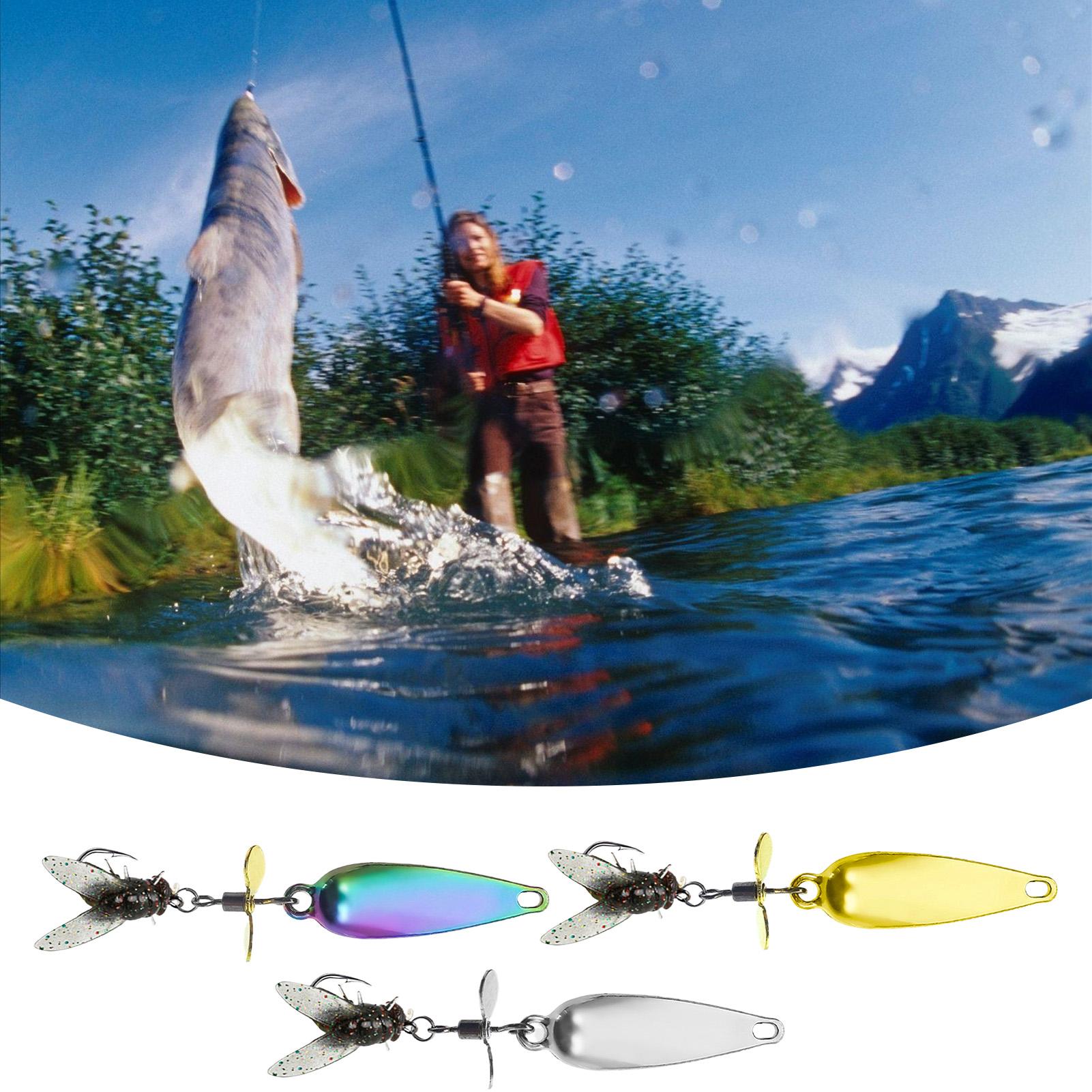 3 Pack Metal Spinner Baits 3D  - Fishing Lure Blade Bait ulasan dan harga