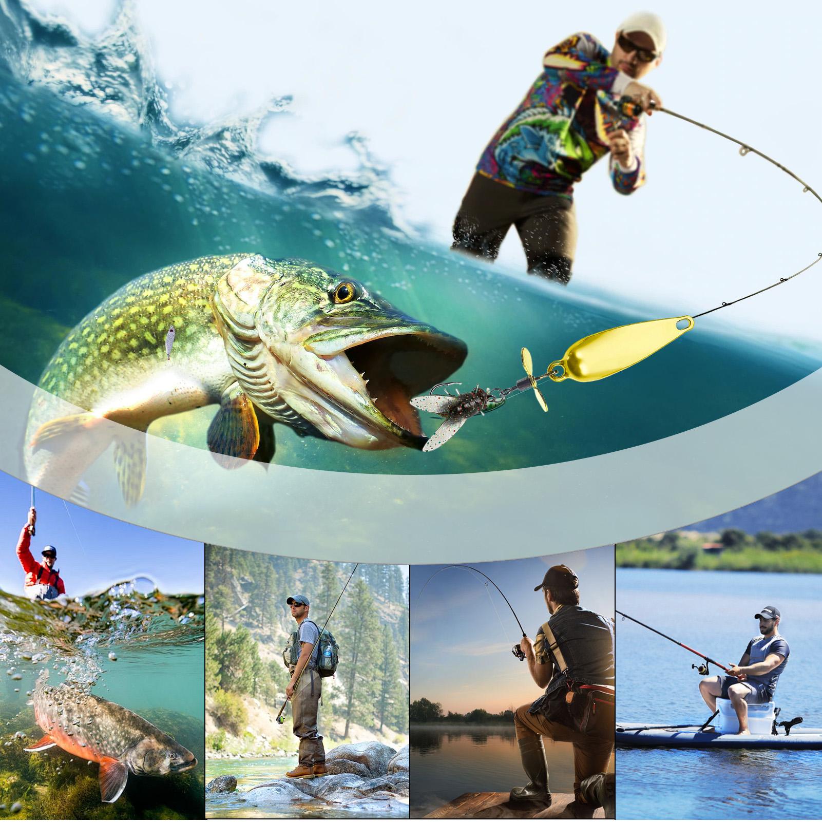 3 Pack Metal Spinner Baits 3D  - Fishing Lure Blade Bait ulasan dan harga