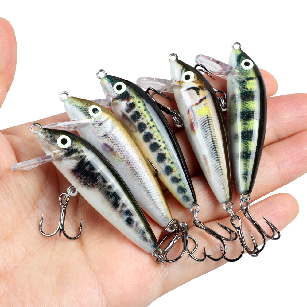 5cm 5g Sinking Minnow Wobblers - Fishing Lure Jerkbait ulasan dan harga
