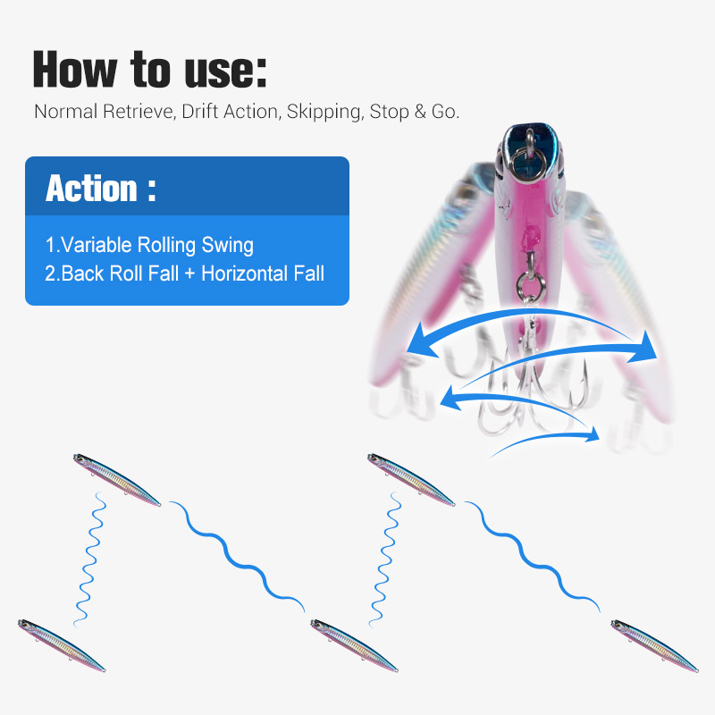 Noeby Sinking Pencil Jig Fishi - Fishing Lure Buzzbait ulasan dan harga