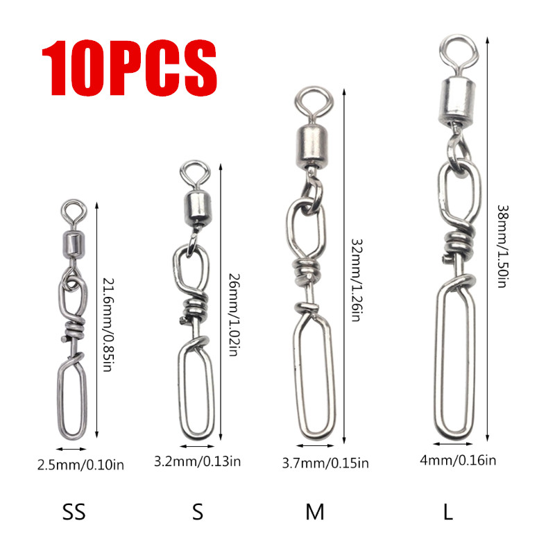 10Pcs Stainless Steel Quick Sn - Fishing Lure Making Kit ulasan dan harga