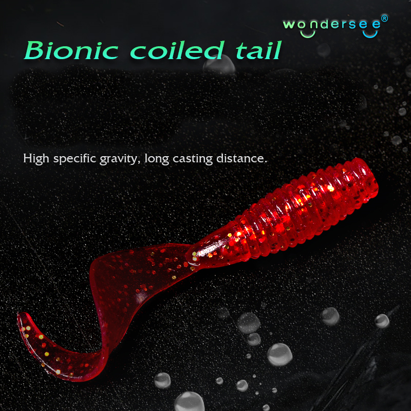 Wondersee 50PCS Soft Bait Worm - Fishing Lure Soft Plastic ulasan dan harga