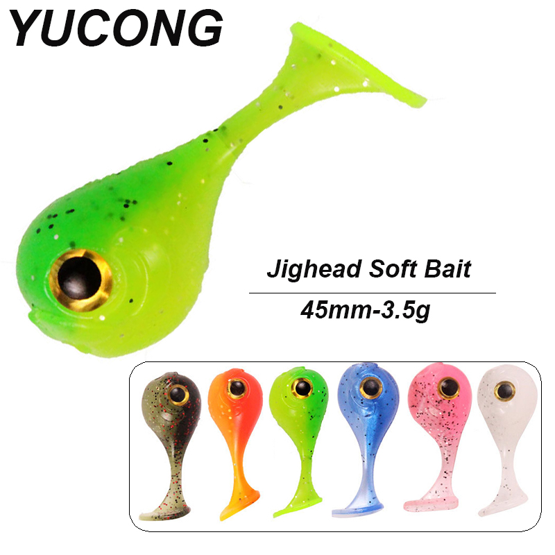 YUCONG 6PCS Jighead Soft Baits - Fishing Lure Swimbait ulasan dan harga