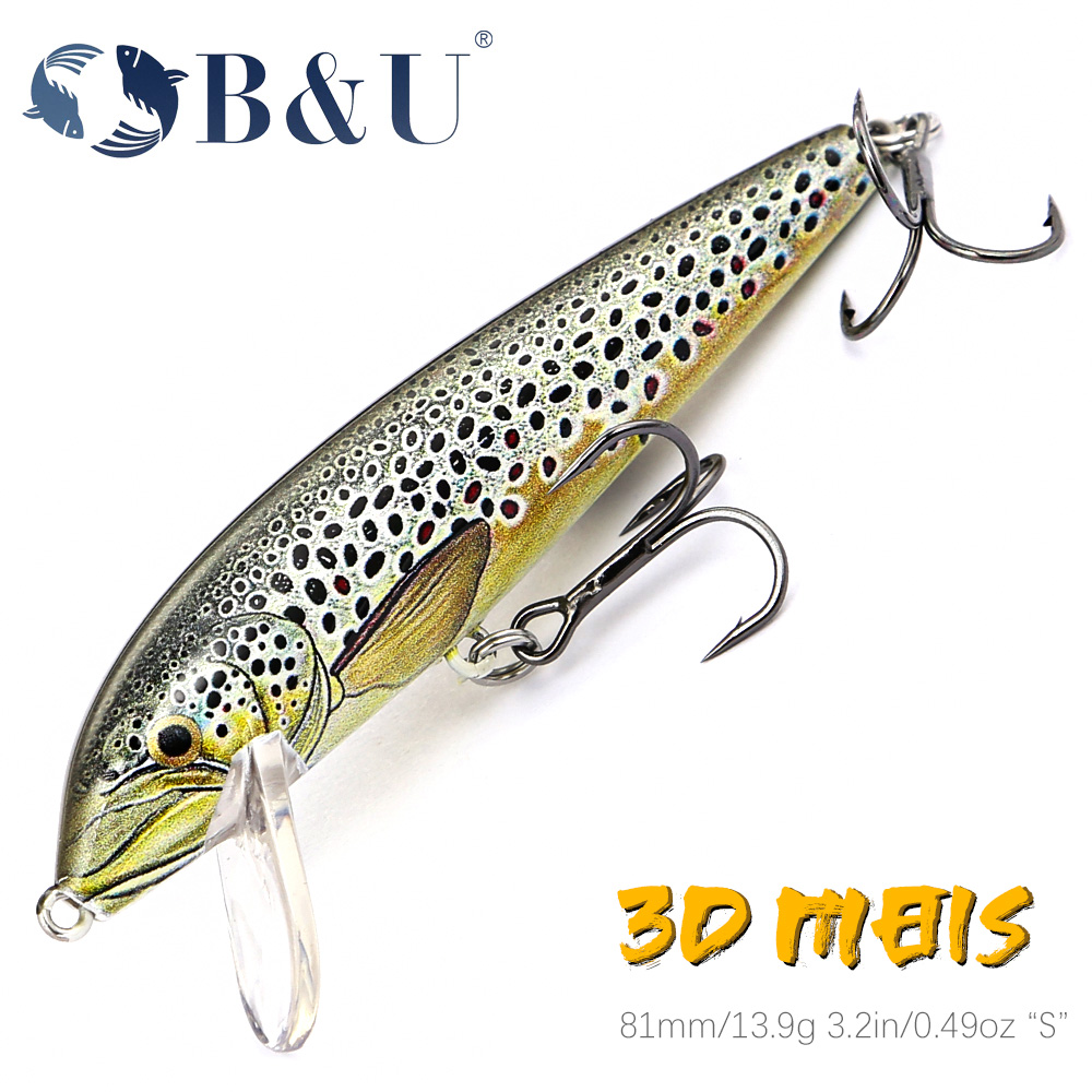B&U 80mm Sinking Minnow Wobbli - Fishing Lure Swimbait ulasan dan harga