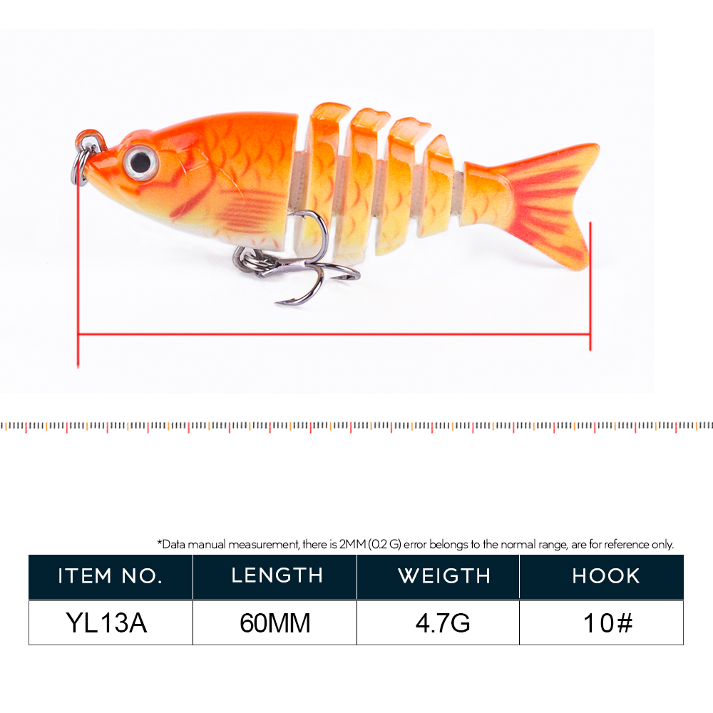 Mini Multi Jointed 6cm/4.7g Wo - Fishing Lure Popper ulasan dan harga